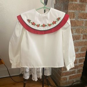 Judy Lynn Girls Christmas Blouse size 4